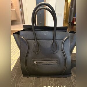 Celine Black Luggage Tote